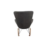 thumbnail of SalesFever Schaukelstuhl | Bezug Teddyfell | Kufen Massiv-Holz | Gestell Metall schwarz | B 75 x T 102 x H 106 cm | grau