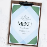 thumbnail of Securit® Walnussholz-Speisekartenhalter - Holzpaneel mit Klemme