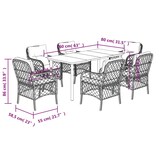 thumbnail of vidaXL 7-tlg. Garten-Essgruppe mit Kissen Beige Poly Rattan