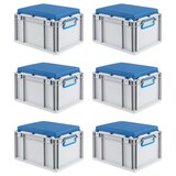 thumbnail of PROREGAL Eurobox NextGen Seat Box Blau | HxBxT 26,5x30x40cm | 20 Liter | Griffe geschlossen | Eurobehälter, Sitzbox, Transportbox, Transportbehälter