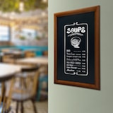 thumbnail of Securit® Wandtafel "Universal" – Holz dunkelbraun lackiert – Montageset inklusive – 70x90cm
