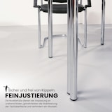 thumbnail of bümö Multifunktionstisch Buche, Tisch 160 x 69 cm, Tischfuß vierkant schwarz - Tisch Trapez, Besprechungstisch System D-Serie, Konferenztisch,