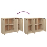 thumbnail of Helloshop26 - Buffet bahut commode armoire meuble de rangement organisateur cuisine salle de séjour salon sonoma 90,5 x 30 x 70 cm 02_0031728