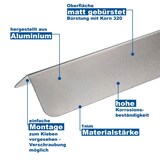 thumbnail of Edelstahl Wandkantenschutz 1500mm - Eckschutzwinkel Eckschutzprofil EG - 30x30mm
