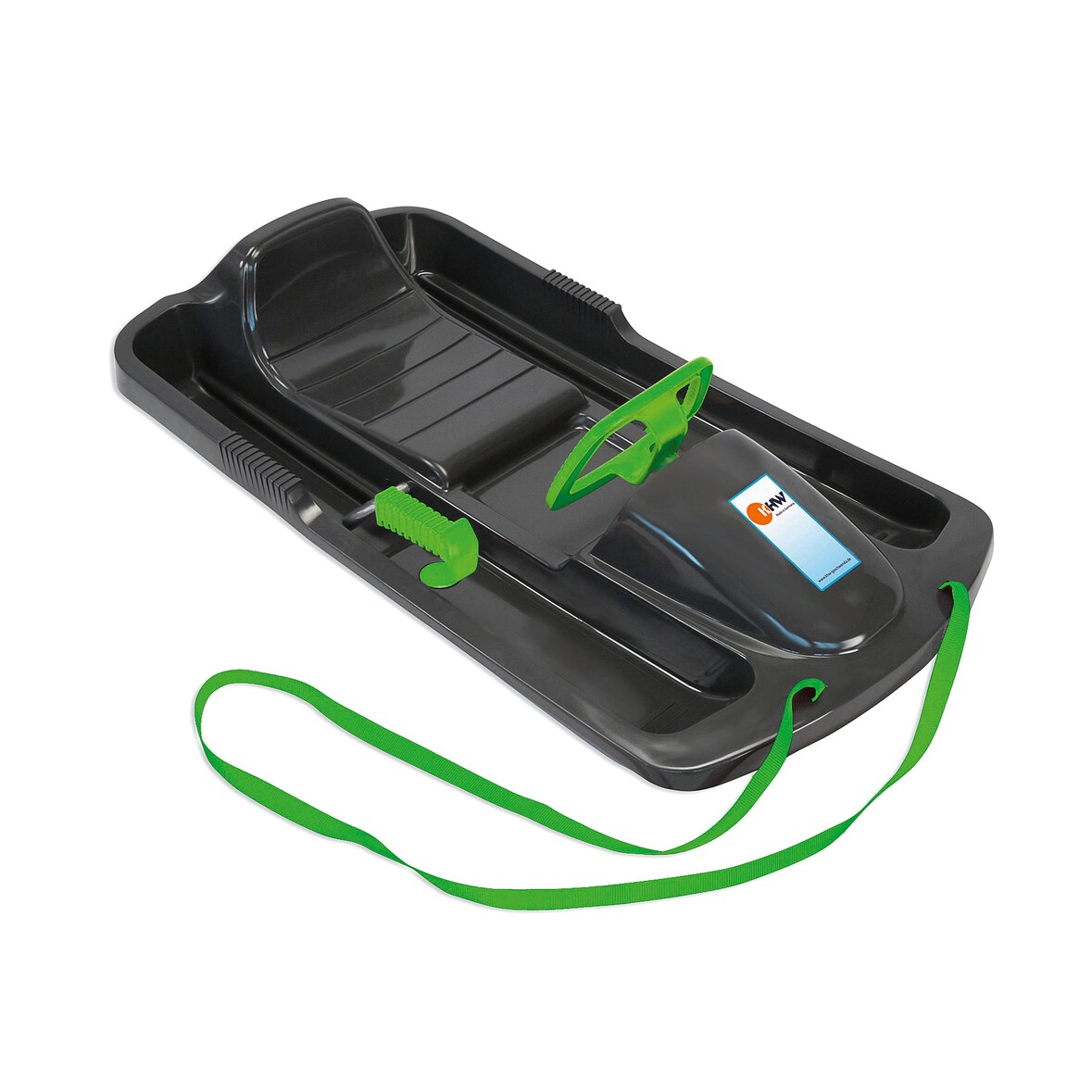 KHW Schlitten Snow-Fox anthrazit, Schneerennfahrer, Schwarz, Kunststoff, 1 Sitz(e)  2 Stück