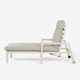 thumbnail of Espreguiçadeira reclinável, com almofada, Alumínio, Branco, 220x68x99 cm