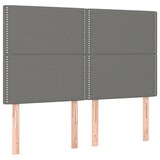 thumbnail of vidaXL Boxspringbett mit Matratze & LED Dunkelgrau 140x190 cm Stoff