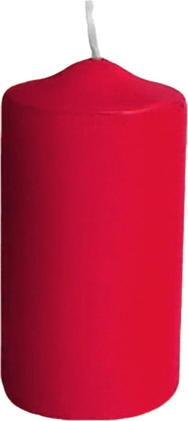 10x Stumpenkerze Ø 60 x 120 mm 30 Stunden Brenndauer rot