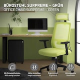 thumbnail of ML-Design Bürostuhl Ergonomisch Grün Mesh Drehstuhl Lendenstütze Kopfstütze Armlehnen Wippfunktion Rollen Chefsessel