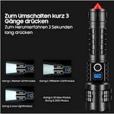 thumbnail of Taschenlampe LED Aufladbar, 2000 Lumen, 300 m Zoom, Wasserdicht