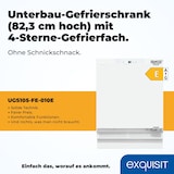 thumbnail of Exquisit Unterbau Gefrierschrank UGS105-FE-010E | Nutzinhalt: 101 L | Alarm-Funktion | 4-Sterne-Gefrieren | Festtürmontage | Unterbaugerät