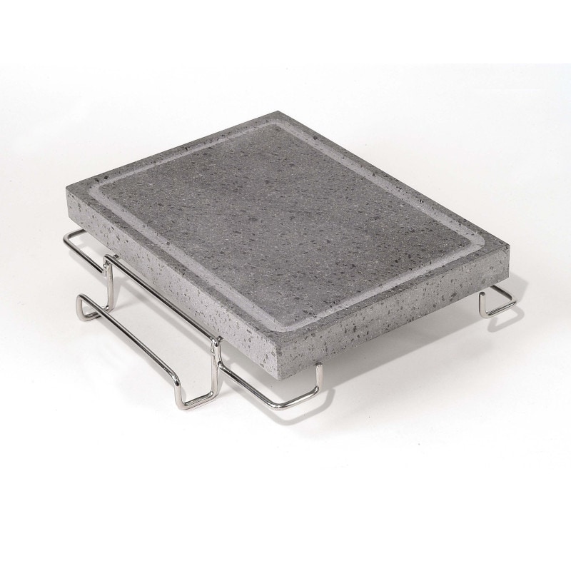 ILSA Piastra lavica Convivio con stand in acciaio inox cm 21x29