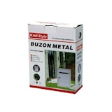 thumbnail of Buzon exterior blanco de metal para paqueteria correo de pared KMT