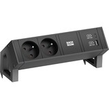 thumbnail of BACHMANN DESK 2 Stekkerdoos 2x UTE, 1x USB A&C 22W, zwart, 0,2 m