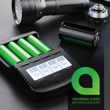 thumbnail of Aplic Batterie-Ladegerät 1000 mA, für Akku, mit USB-Ladeport für Li-ion / 18650 / Ni-MH / Ni-CD Akkus