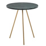 thumbnail of Beistelltisch Echter Marmor Grün 38x38x44cm Anstelltisch Metall Gold, Kleiner Dreibein Sofatisch Rund, Wohnzimmertisch Couch Modern, Couchtisch