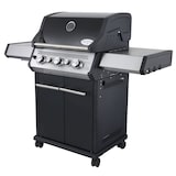 thumbnail of SANTOS Gasgrill S-318 Schwarz mit 3 Hauptbrenner, Infrarotseitenbrenner & Heckbrenner | inkl. Drehspieß, Rostheber & Silikonablage | Schwarz/Silber