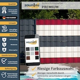 thumbnail of zaun|zu® Sichtschutzstreifen Premium für Doppelstabmatten Zaunblende Schwarz, 26m