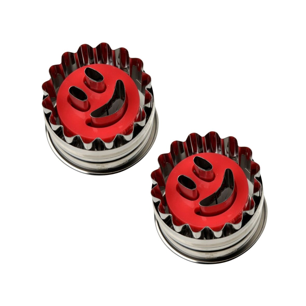 Set van 2 Dr. Oetker kerst smiley gezicht Linzer koekjesvormpjes