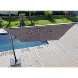 thumbnail of Proloisirs Parasol Déporté 3X3 m/8 baleines NH20 Inclinable Orientable Manivelle - Taupe