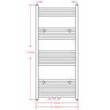 thumbnail of Handtuchheizkörper Warmwasser Gebogen Schwarz 500x1160 mm