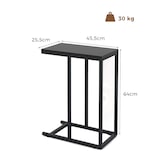 thumbnail of COSTWAY Beistelltisch in C-Form, Sofatisch mit Metallgestell, Couchtisch, Laptoptisch, 45,5 x 25,5 x 64 cm (schwarz)