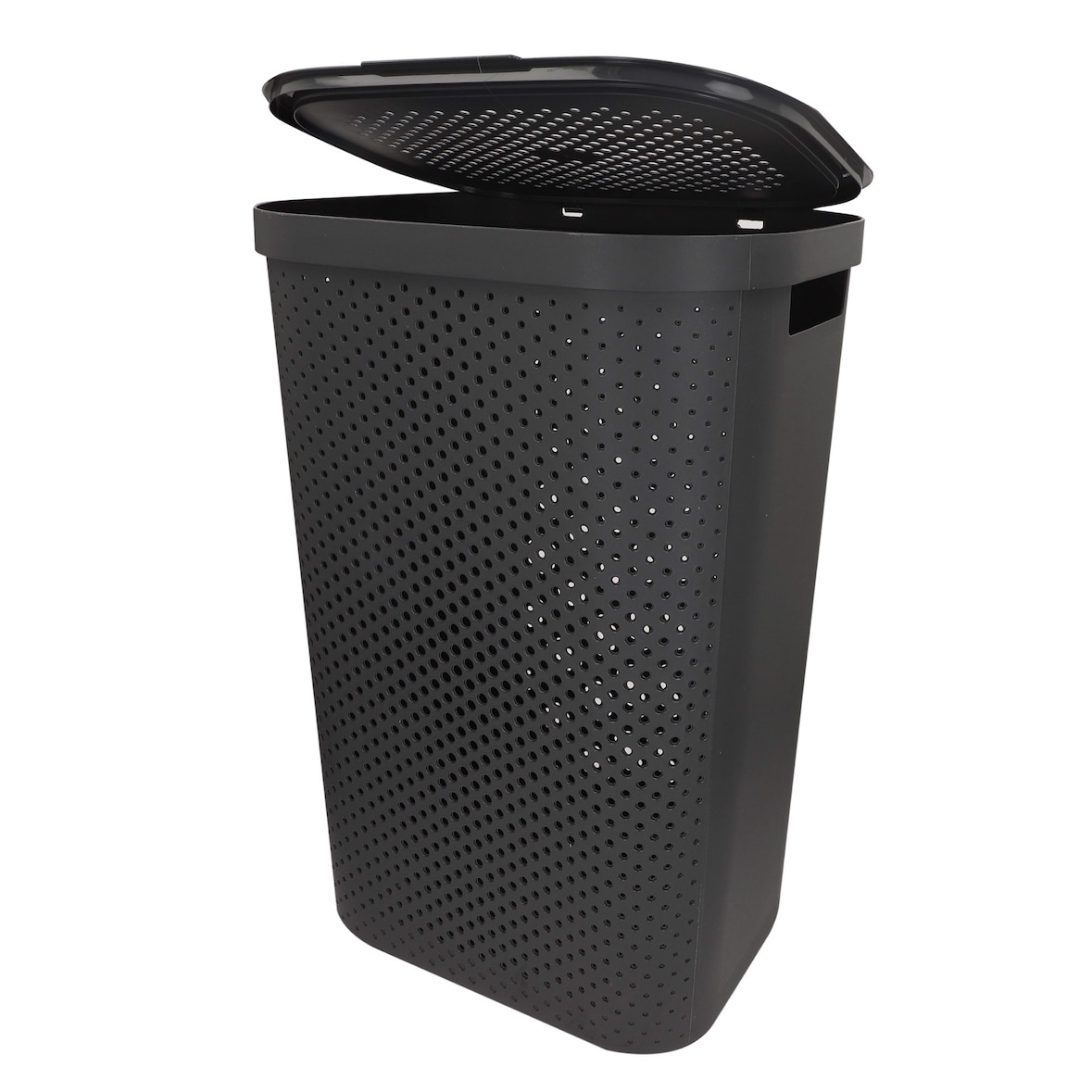 Curver Cesto de ropa sucia Infinity 60L gris con tapa