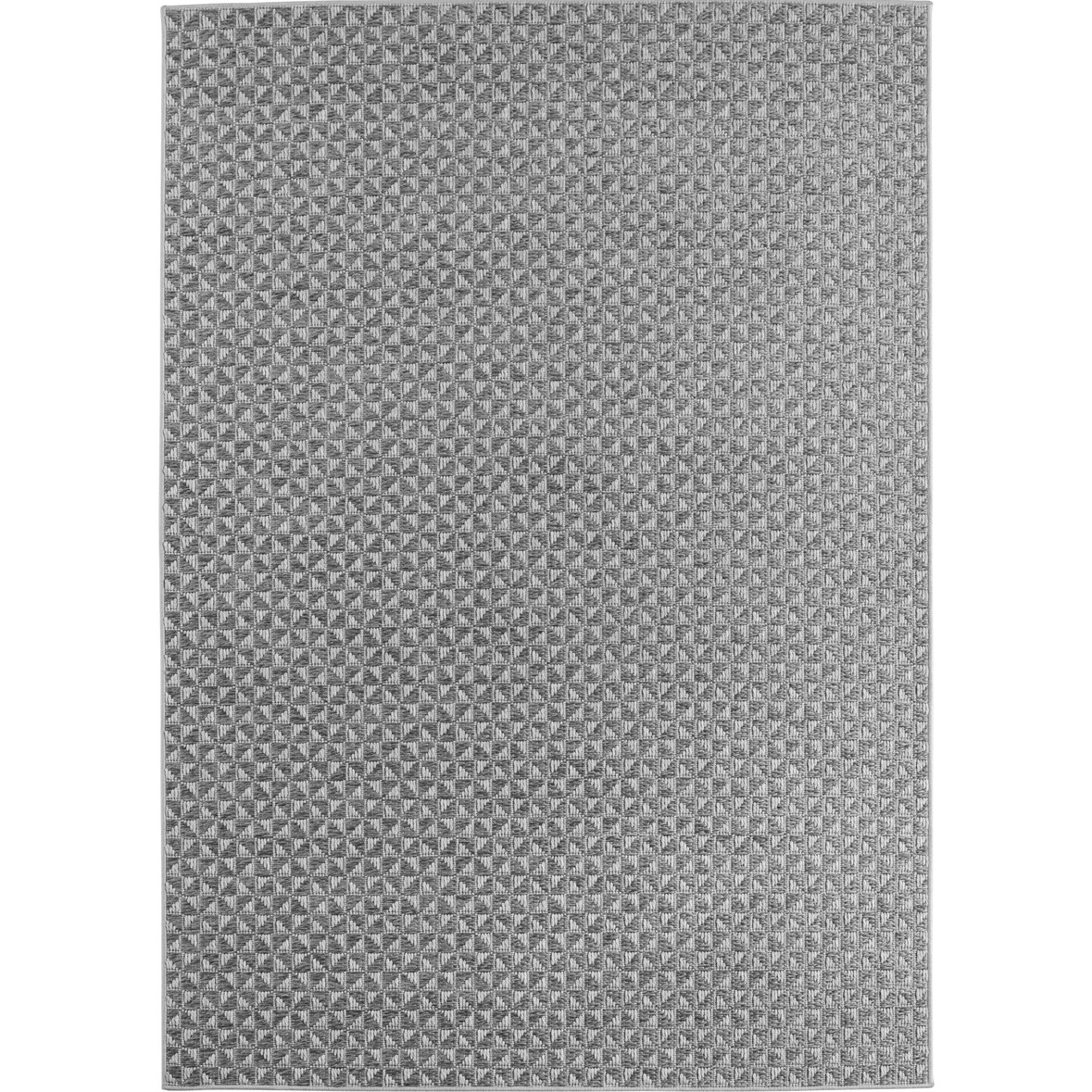 Carpetsale24 In- & Outdoor Teppich Grau 120x170 cm, Wetterfest & UV-beständig, für Küche, Balkon, Terrasse, Wohnzimmer und Esszimmer, Boho-Stil