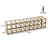 thumbnail of PROREGAL Modulares Weinregal VINOTECA MOD METAL | HxBxT 22,5x92,5x24,5cm | 9x2 Flaschen | Massives Kiefernholz | Natur | Flaschenregal