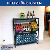 thumbnail of DanDiBo Getränkekistenregal 6 Kisten mit Ablage Metall Stabil 96435 Getränkekistenhalter 100 cm Getränkekistenständer
