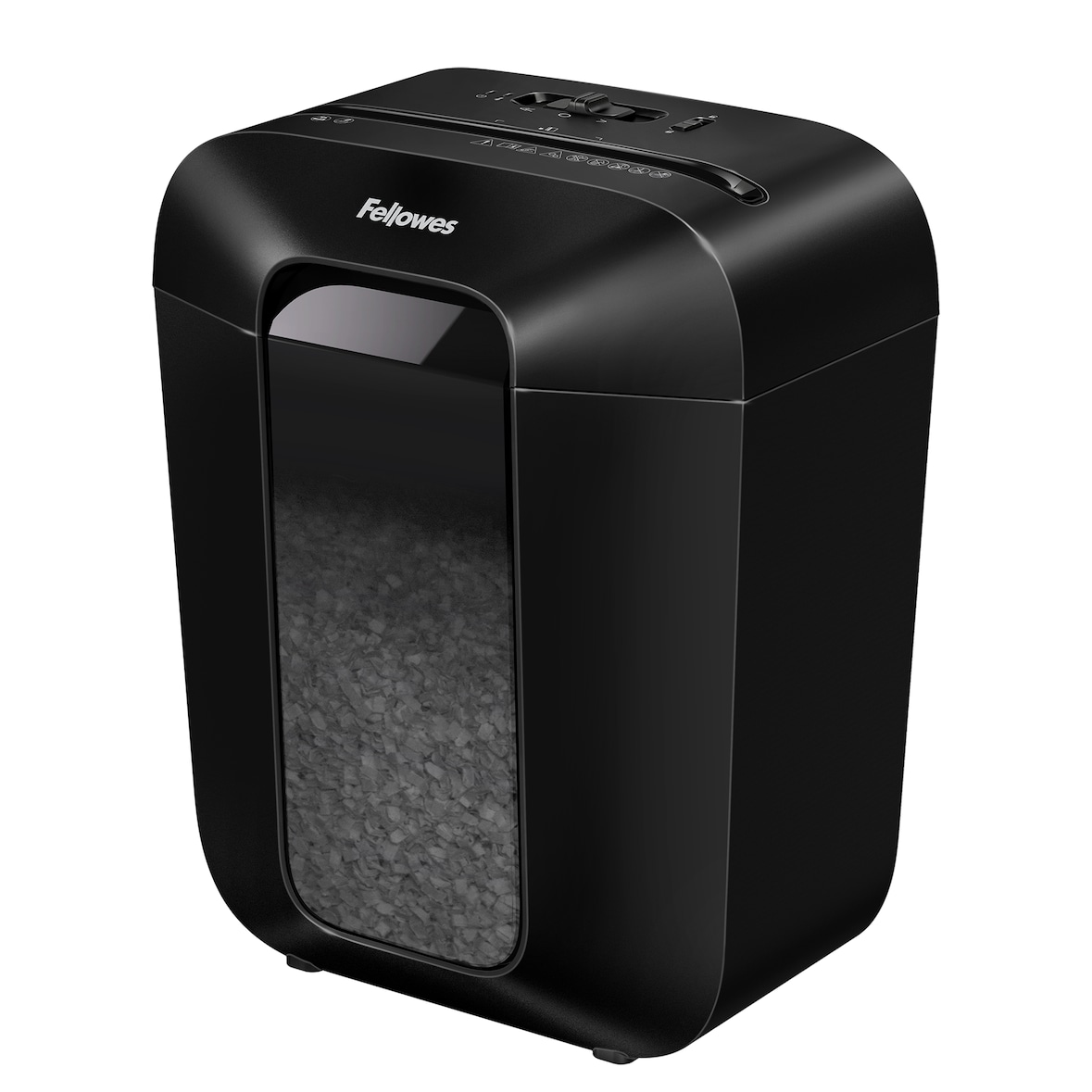 Fellowes Distruggidocumenti a miniframmento LX41, 8 fogli, per uso personale, con blocco di sicurezza, cestino da 17L, sicurezza P-4, nero, 4300701