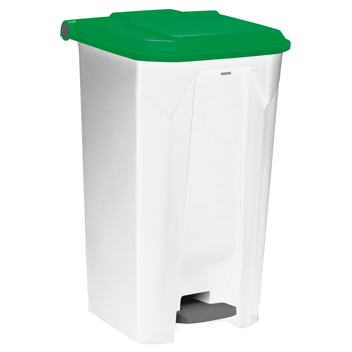 ROSSIGNOL Poubelle de tri 100L à pédale UTILO blanc/vert
