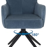 thumbnail of Esszimmerstuhl / Drehstuhl TARUGO Stoff blau hjh LIVING