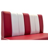 thumbnail of Gastro Sitzbank Americano Retro | Dinerbank Rot & Weiß | 140 cm breit | Amerikanische Sitzbank
