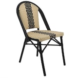 thumbnail of Ligne CHR Chaise Andorre, structure aluminium, assise/dossier polypropylène tressé, noir,ivoire,beige