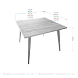 thumbnail of Ócrea Quadratischer Tisch aus massiver Eiche | 4-Fuß-Tisch