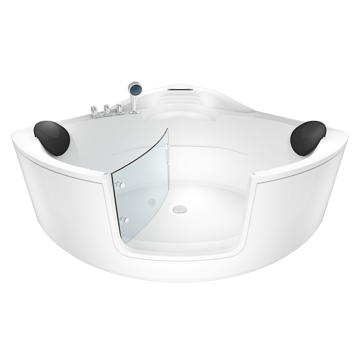 Pool Badewanne Eckwanne Wanne S60-TH 140x140cm mit Tür Walk-in-Pool