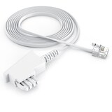 thumbnail of CSL - 15m Telefonkabel TAE-F Stecker auf RJ11 Stecker − Int. Norm 6P4C / 4-polig belegt − Flachkabel - TAE-F - weiß
