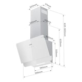 thumbnail of CIARRA Afzuigkap, Schuine afzuigkap A+ 580m³/h 60cm, recirculatie & luchtafvoer VM6765CS