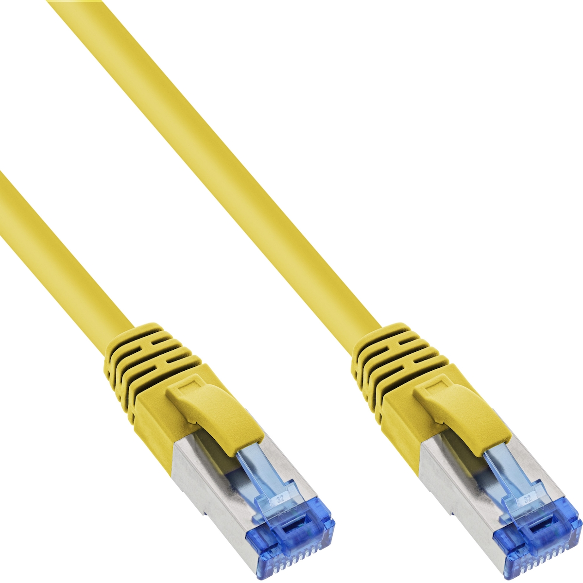 InLine Patchkabel, S/FTP (PiMf), Cat.6A, halogenfrei, gelb, 15m