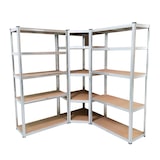 thumbnail of Pack 2 Estanterías Almacenaje y 1 Esquinera Metálicas 180x160*160 cm. Galvanizadas 15 Baldas Ajustables MDF, Carga 175 kg/Estante The Homeweeks