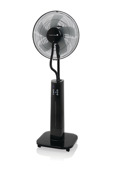 Tarrington House Ventilador de pie con nebulización SFM3625, 37.5 x 45 x 130 cm, Ø 37 cm, 70 W, 3 velocidades, negro