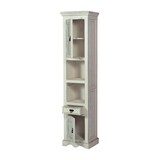 thumbnail of SIT Möbel Bad-Hochschrank | 2 Türen, 1 Schublade, 2 offene Fächer | Mango + MDF | antikweiß | B 44 x T 35 x H 188 cm | 06997-10 | Serie TOLEDO