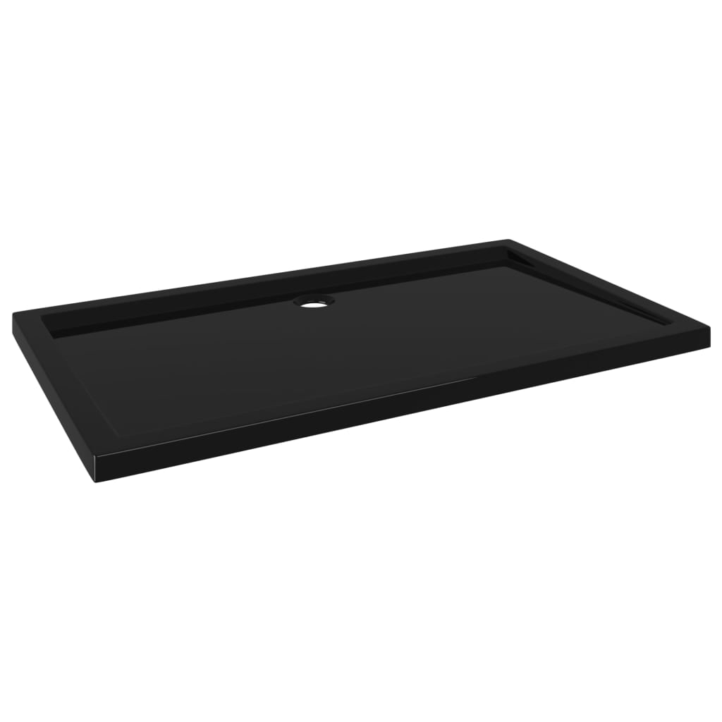 Helloshop26 - Duschwanne Duschboden Duschwanne Badezimmer Toilette Duschraum Haus Innenraum rechteckig 70 x 120 cm ABS schwarz 02_0001958