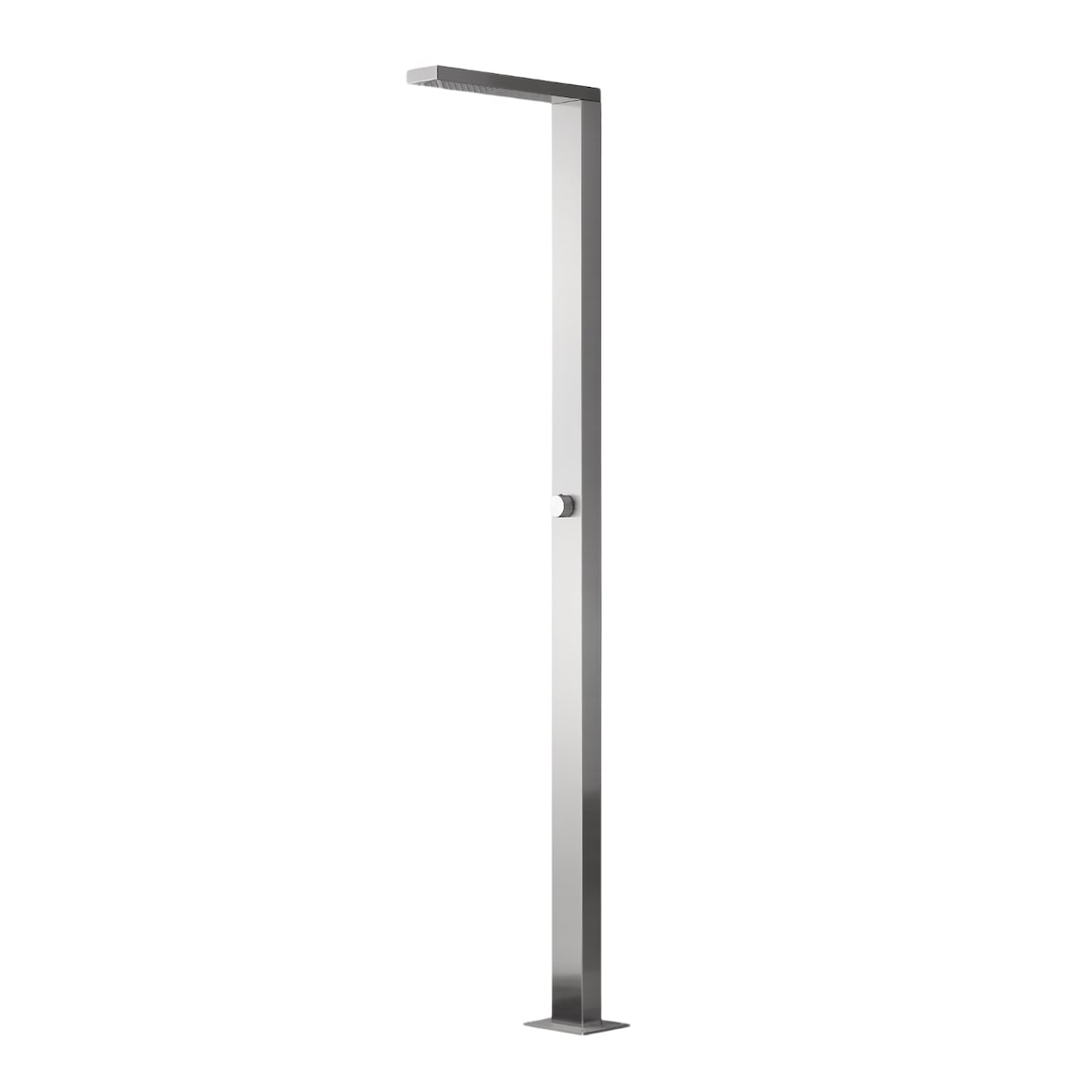 Doccia da esterno modello larice a pavimento giardino piscina inox spazzolato