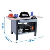 thumbnail of SimonRack Banco de Trabajo Industrial con Cajón, 1200x750 mm, Tablero Madera Alistonada 32 mm, Carga 1000 kg, Antracita - BT-6 PRO