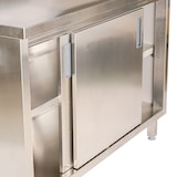 thumbnail of Romux® Mesa de Acero Inoxidable Hostelería Mural con Puertas Correderas 1200x700x850 mm Desmontable | Mesa de Trabajo de Acero Inox Bar Restaurante