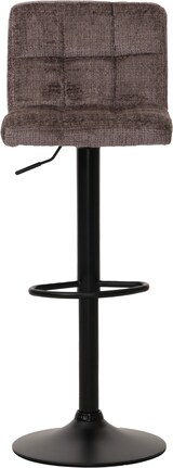 thumbnail of 2er-Set Barhocker gepolstert mit Lehne | Sitzhöhe 63-83cm | höhenverstellbar drehbar | Stoff Chenille | Braun| Tresenhocker Barstuhl