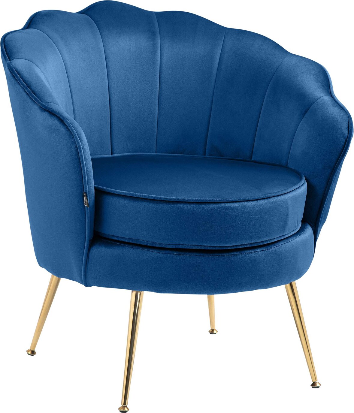 CHEFGASTRO Esszimmerstuhl AUSTIN Samt HxBxT 76x74x60cm Samt Blau Küchenstuhl