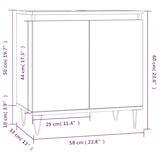 thumbnail of vidaXL Badschrank Hochglanz-Weiß 58x33x60 cm Holzwerkstoff